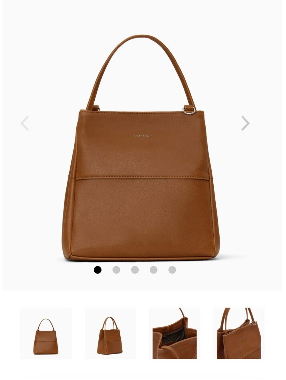 Matt & Nat LIKE NEW WILLASM Small Vegan Tote Bag Vintage Brown Chili Fall purse